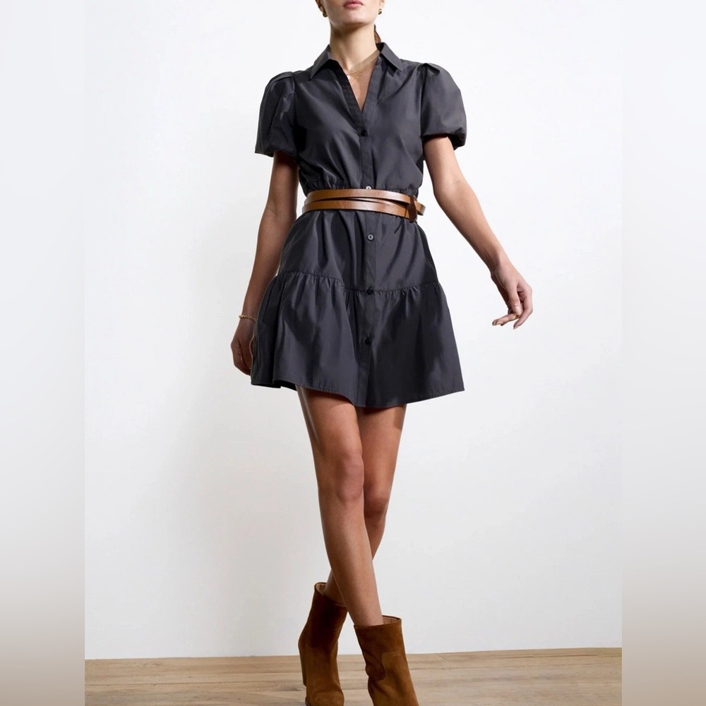 BROCHU WALKER Havana Mini Tiered Dress - Washed Black - XS - Picture 4 of 9